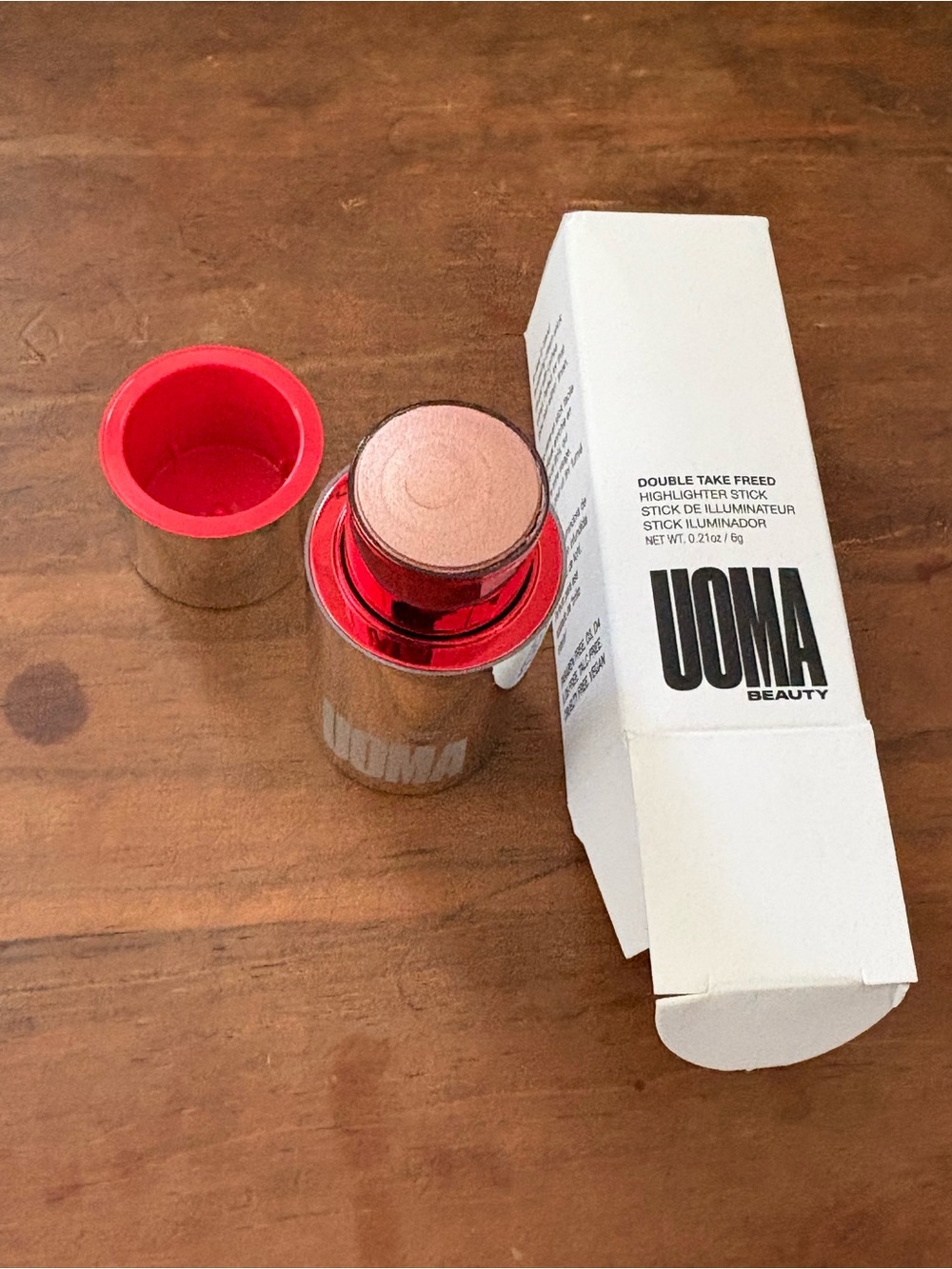 Uoma Beauty Double Take Freed Highlighter Stick - NIB - White Pearl